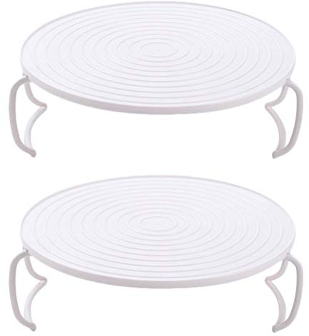 Yardwe 2pcs Microwave Plate Stacker Multi- Functional Microwave Rack Tray with Handle Baking Oven Tray Cooking Equipment Accessories