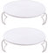 Yardwe 2pcs Microwave Plate Stacker Multi- Functional Microwave Rack Tray with Handle Baking Oven Tray Cooking Equipment Accessories