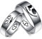 Jack Skellington und Sally Paar Ring Sterling Silber Albtraum vor Weihnachten Schädel Gothic Nightmare Before Christmas Romantische Schmuck Geschenke für Damen Herren (Damen, 5)