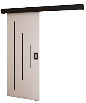 KRYSPOL Schiebetürsystem BENI Y Komplett-Set für Schiebetüren, Trennwände Innentüren (Weiß matt)