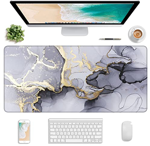 Atufsuat Erweitertes Gaming-Mauspad, XXL großes Mauspad 77 x 36 cm, Computer-Tastatur-Mauspad, Wasserdichte Schreibtischunterlage mit Genähten Kanten und Rutschfester Unterseite für Frauen im Büro