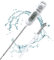 Criacr Grill Thermometer, Fleischthermometer mit Langer Sonde, IPX6 Wasserdicht Bratenthermometer, küchenthermometer für Grill, BBQ, Küche, Wasser, Milch