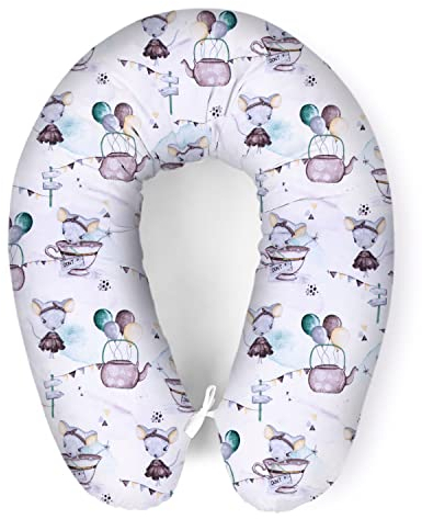 Amilian Stillkissen, Seitenschläferkissen mit Füllung für klein Baby, Lagerungskissen, Seitenschläferkissen, Schwangerschaftskissen inkl. Bezug: 170cm Pregnancy Pillow