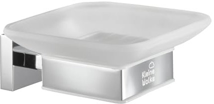 Kleine Wolke Wand-Seifenschale Meo, Wandaccessoire, Farbe Milky, Material: Messing, Edelstahl, Glas