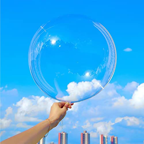 6 Stücke 18 Zoll Bobo Ballons Luftballons Zum Befüllen Große Luftballons Durchsichtig Helium Balloon Bobo Ballon Zum Befüllen Bubble Ballon Für Weihnachten Hochzeitsdeko Geburtstag Party Dekor