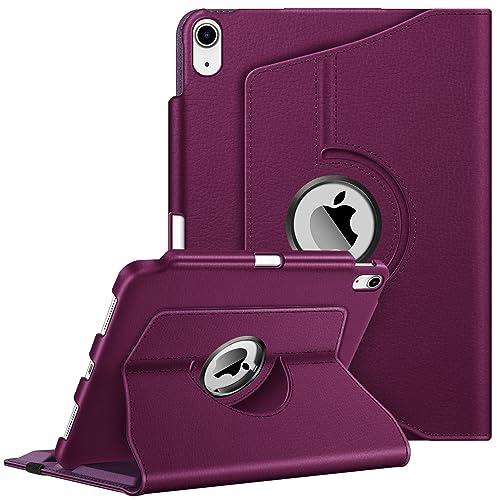 FINTIE Coque pour iPad (A16) 11ème Génération 11 Pouces 2025, iPad 10ème Génération 10.9 Pouces 2022 - [Rangement de Stylet] Housse Rotative à 360° Étui Veille/Réveil Auto, Pourpre