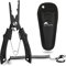 Hathever Stainless Steel Fishing Pliers, Hook Remover Split Ring Pliers with Sheath and Lanyard, Corrosion Resistant Teflon Coated Fishing Gear with Non-Slip TPR Handles