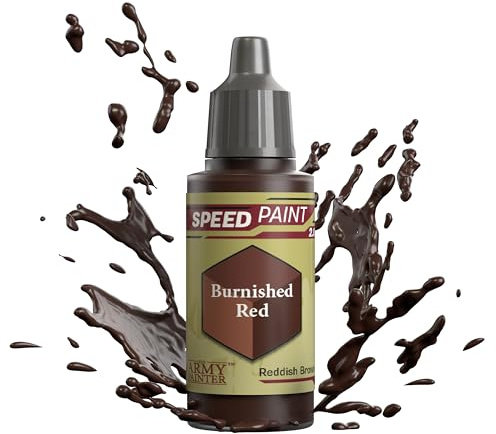 The Army Painter Speedpaint Burnished Red 2.0, Single Modellbau Acrylfarbe 18ml Einschichtige Lackierlösung Für Fantasy Tabletop Miniatures Like Warhammer 40k Figuren und DND Miniatures