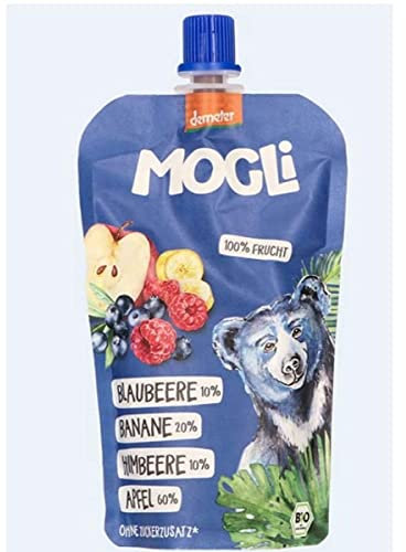 Mogli Bio Quetschmus, ab 1 Jahr, Blaubeer und Banane