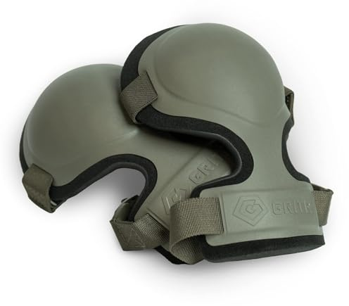GRITR Tactical Knee Pads - Heavy Duty Knee Protectors, Range Green