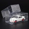 Julyue 50Pcs Plastics PVC Transparent Box Display Case, 1/64 Scale Vehicle Model Car Display Case Organizer Box, Model Car Exhibition Box Accessories(Transparent)