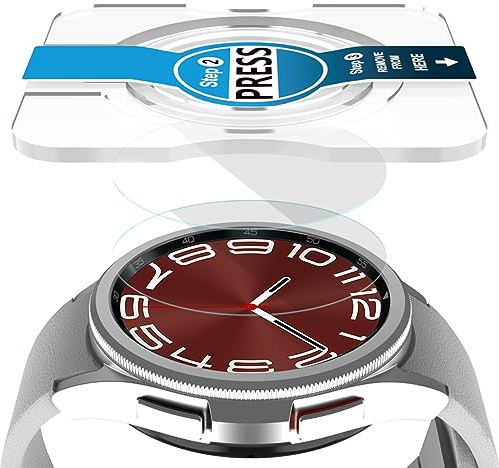 SPGUARD 2-Stück Schutzfolie für Samsung Galaxy Watch 6 Classic 43mm Schutzglas, Anti-Kratzen Hohe Klar Glas Displayschutzfolie Zubehör für Galaxy Watch6 Classic 43mm Folie
