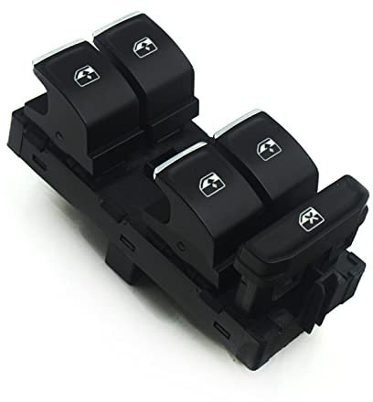 DKAEUK VW023C Botón de interruptor principal de ventana de energía eléctrica para VW Arteon Golf Je.tta/Syncro Passat T-Roc Teramont Tiguan; Skoda Karoq Kodiaq Superb; Seat Formentor Leon Tarraco