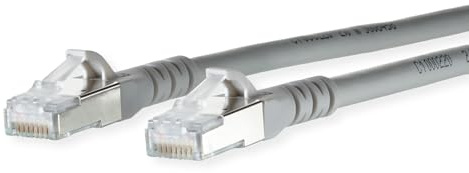 METZ CONNECT Patchkabel Cat.6A AWG 26, LSOH, grau, 0,2 m