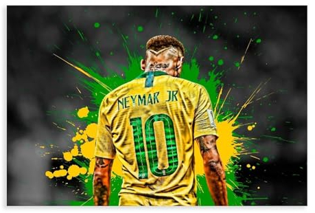 DEZARO Neymar Jr Brasilien Poster Leinwand Poster Wandkunst Dekor Druck Bild Gemälde für Wohnzimmer Schlafzimmer Dekoration ungerahmt 30 x 45 cm