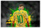 DEZARO Neymar Jr Brasilien Poster Leinwand Poster Wandkunst Dekor Druck Bild Gemälde für Wohnzimmer Schlafzimmer Dekoration ungerahmt 30 x 45 cm