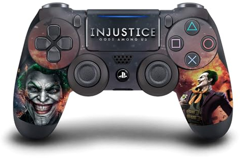 Head Case Designs Licenza Ufficiale Injustice Gods Among Us Joker Arte Chiave Vinile Sticker Gaming Pelle Adesivo Compatibile con Sony Playstation 4 PS4 DualShock 4 Controller
