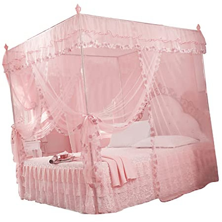 Tenda da letto, Quadrato Poliestere Zanzariera Lavabile Traspirante per Camera Da Letto per La Casa (150 * 200 * 200)