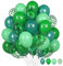 Luftballons Grün Dunkelgrün, 60 Stück Limette Hellgrün Helium Ballon, Grün Konfetti Latex Ballons für Dschungel Safari Dinosaurier Geburtstag Hochzeit Party Babyparty Feier