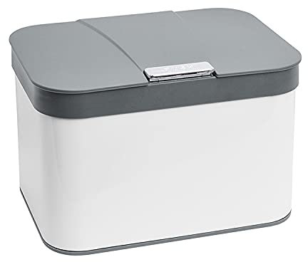 Seau Compost Poubelle Compost avec bac Compost Lavable pour la Cuisine - YAYA PLANET© (Gris)