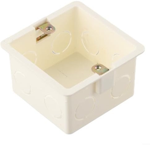 CWOQOCW 80 x 80 x 50 mm, 1-Gang, für die Montage von schmalen Unterputzdosen, Wandsteckdose, Lichtschalter-Steckdose, Schalterdose, Unterputzdosen (80 x 80 x 50 mm-quadratisch)