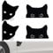 4 Pezzi Adesivi per Auto Che sbirciano Gatto Che guardano Decalcomanie Riflettenti Impermeabili Divertenti autoadesivi, per paraurti, per finestrini dell'auto Laptop Moto(Nero)