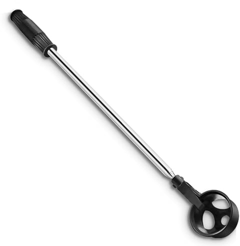 Huakaile Edelstahl Golfball Retriever Teleskop für Wasser, 199,9 cm, ausziehbarer Golfballgreifer mit Verriegelungsschaufel, Golfball-Picker, oberes Werkzeug, Zubehör für Golfer, Damen, Herren,