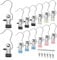 YSDMY 24 Pezzi Multicolore Ganci per Bucato,Ganci per Lavanderia Portatili Girevole a 360° Grucce Ganci a Clip，Ganci con Pinza da Appendere Mollette Appendiabiti in Acciaio Inox，Mollette per Bucato