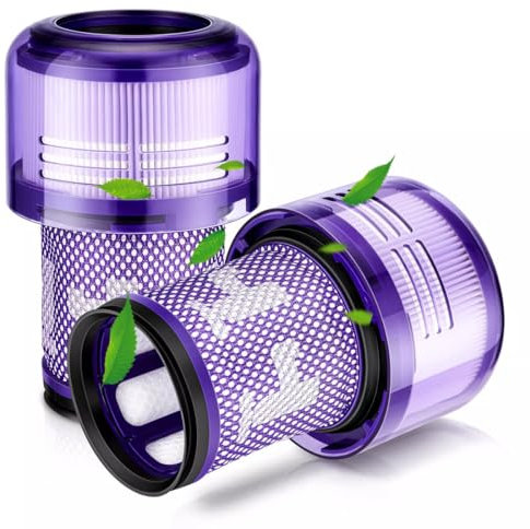 FiTspi Paquete de 2 filtros de repuesto para aspiradora Dyson V12 Hepa, filtros lavables compatibles con Dyson V12 Detect Slim, pieza de repuesto 971517-01