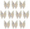 MAYJOYDIY 10 Stück Kristall AB Strass Schmetterlingsknöpfe 1 Loch Strass Verzierung Nähknopf Mit Schaft Handarbeitsknopf Für DIY Schmuck Hochzeitsdeko Brautstrauß Haarschmuck