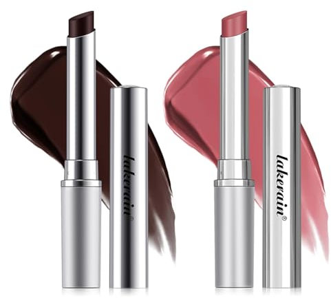 2PCS Honey Lipstick, Black & Pink Hydrating Tinted Lip Balm For Dry Lips, Nourishing Natural Dark Cherry Tint Lipstick Lip Care Makeup (#2PCS)