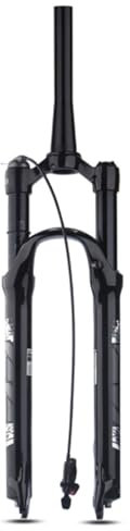 GEIRONV Forcella Ammortizzata for Bicicletta MTB 26/27,5/29 Pollici, Forcella Pneumatica for Freno A Disco 120 MM Sgancio Rapido da Viaggio 1-1/8 Accessori Bici(Tapered Remote Lock,27.5inch)