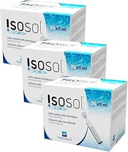 Avízor Isosol VitaResearch 30 x 5 ml - Pack of 3 Boxes - Sterile Saline Solution with Electrolytes for Contact Lenses and Eye Rinsing - Preservative-Free, Enriched with Essential Minerals