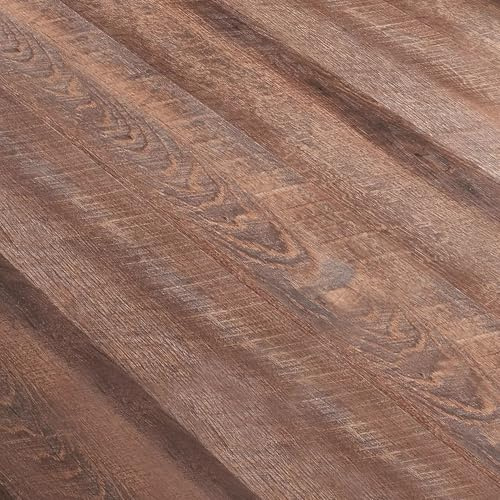 NEU.HOLZ Suelo de Vinilo Okapirg Sistema de Click Suelo Laminado 10 Baldosas de Vinilo para Baño Cocina Grosor 5mm 2,196 m² Antideslizantes Resistentes al Agua SPC 122x18cm - Roble Rústico