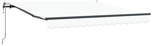 vidaXL Automatische einziehbare Markise Weiß 350x250 cm