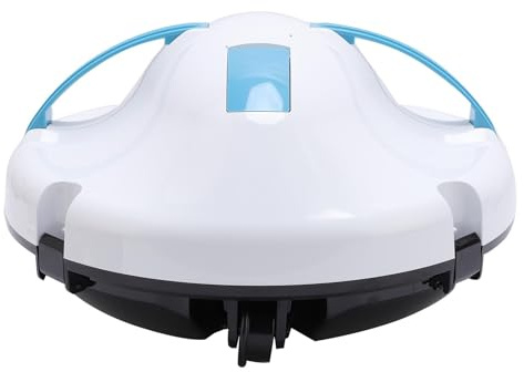 Asixxsix Robot Pulitore per Piscine Senza Fili, 120 Minuti di Autonomia, 28 W, Aspirapolvere Automatico per Piscine Interrate Fino a 100 Metri Quadrati, Navigazione Intelligente (Spina europea)