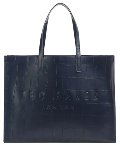 Ted Baker Schultertasche Allicon Croc Effect Icon Bag Navy dunkelblau