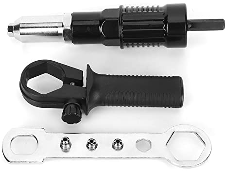 LUCKDANO Nietpistolen-Adaptereinsatz-Set | Langlebiges Werkzeug mit Elektrischem Griff aus Legiertem Stahl für Müheloses Nieten | Schnelle | Ideal für den Heimwerker- und Professionellen Einsatz