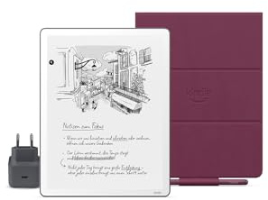 Amazon Kindle Scribe 32 Go (Graphite) + Stylet Premium + Étui en cuir premium (Figue) + USB-C Chargeur