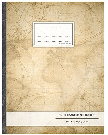 Punktraster Notizbuch • A4-Format, 100+ Seiten, Soft Cover, Register, „Travel Journal“ • Original #GoodMemos Dot Grid Notebook • Perfekt als Bullet Journal, Zeichenbuch, Skizzenbuch, Calligraphie Buch
