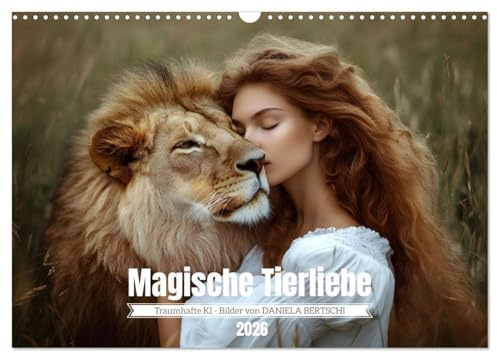 Magische Tierliebe (Wandkalender 2026 DIN A3 quer), CALVENDO Monatskalender: Lassen Sie sich jeden Monat aufs Neue durch die wunderbare Welt der Liebe ... Mensch und Tier verzaubern. (CALVENDO Tiere)