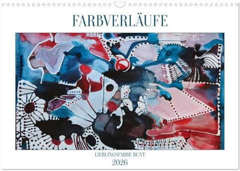 Farbverläufe Lieblingsfarbe Bunt (Wandkalender 2026 DIN A3 quer), CALVENDO Monatskalender