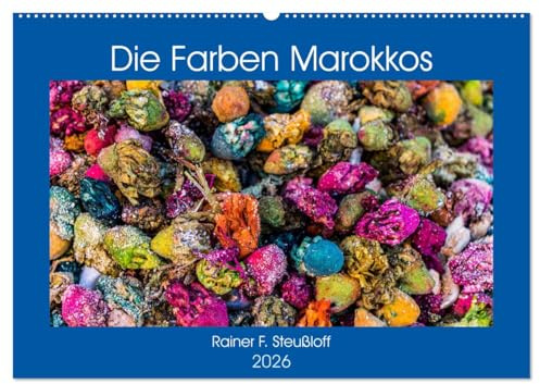 Die Farben Marokkos (Wandkalender 2026 DIN A2 quer), CALVENDO Monatskalender: Leuchtende Farben zwischen Atlasgebirge und Atlantik (CALVENDO Orte)