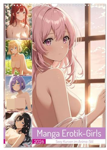 Manga Erotik-Girls - Sexy Kurven im Anime-Stil (Wandkalender 2026 DIN A3 hoch), CALVENDO Monatskalender: Erotische Manga Mädchen mit nackten Brüsten als sexy Cartoon-Bilder (CALVENDO Erotik)