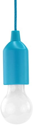 HyCell Pull Light in blau mit Zugschalter inkl. AAA Batterien - tragbare LED Lampe - mobile Leuchte ideal für Garten Schuppen Zelt Camping Dachboden Kleiderschrank oder Party Dekoration