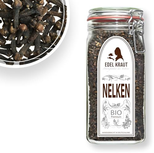 NELKEN ganz BIO 550g Gewürznelken im Glas - Clove Organic | EDEL KRAUT - 100% naturrein - Premium Gewürze & Gewürzmischungen - frei von jeglichen Zusatzstoffen - kontrolliert biologischer Anbau