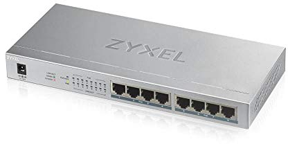 ZyXEL 8 puertos Gigabit no administrado 8 x PoE + con 60 vatios de estimación de potencia [GS1008HP]