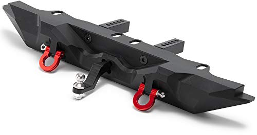 XUNJIAJIE Stahl Hintere Stoßstange mit Schäkel/Anhängerkupplung für TRX4 1/10th Crawler Auto