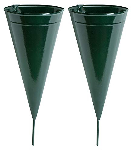 Metallkegel Friedhofsvase, 2er-Pack