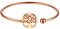 JewelryWe Schmuck Damen Armband Edelstahl Baum des Lebens Kugel Offen Armreif Charmsarmband Manschette für Frau Mädchen, Rosegold
